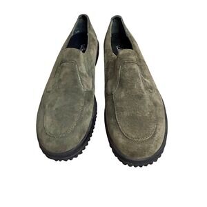 Wimzees Olive‎ Green Suede Slip On Loafer Shoes Women's Size 7.5M EUC Old Money